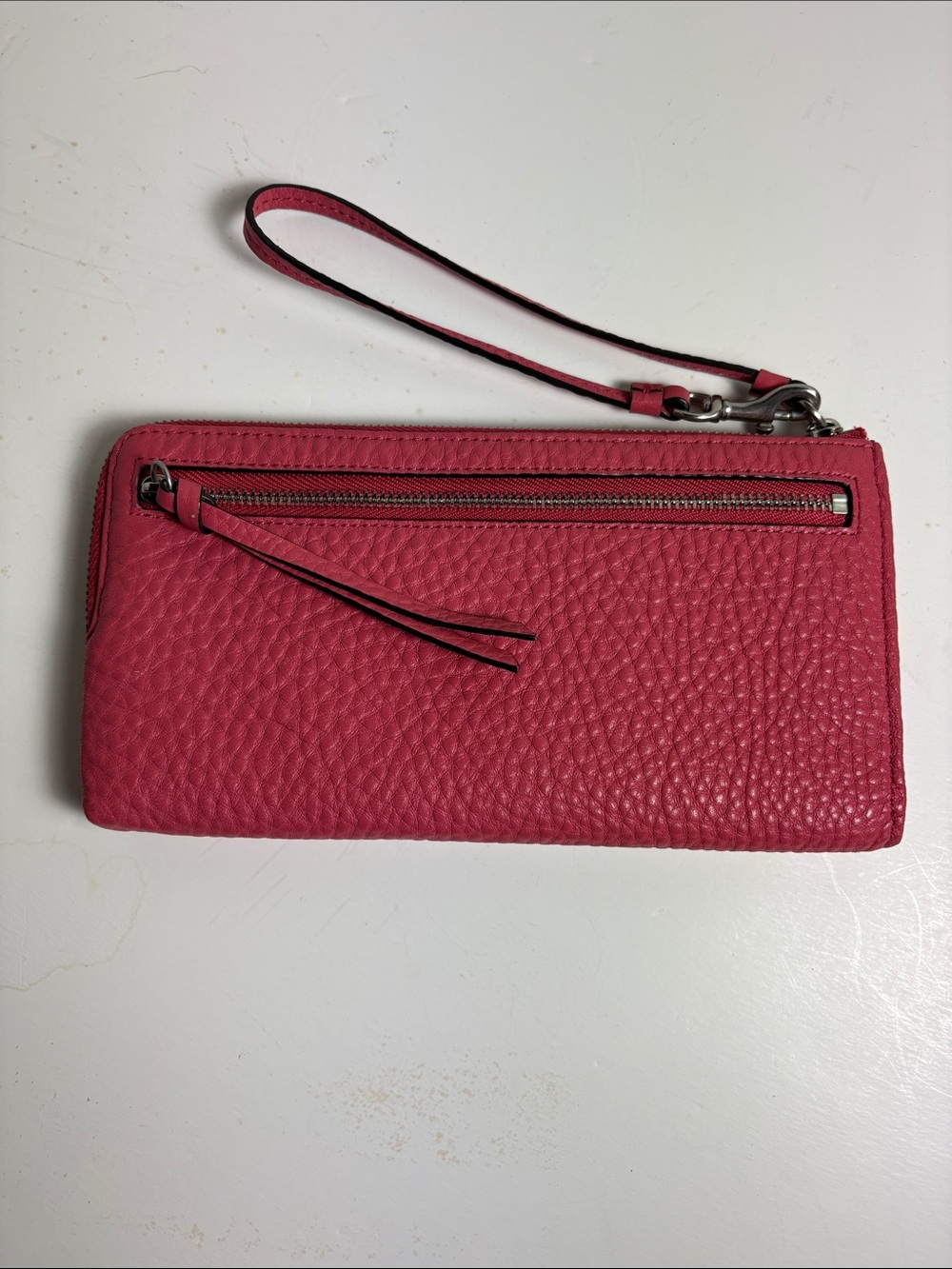 COACH PINK PEBBLE GRAIN LEATHER WALLET NWOT - Picture 2 of 8